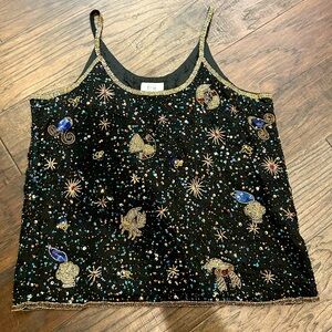 1990s Zodiac Sign sequin Top